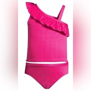 Wonder Nation Toddler Girl Ruffle Strap Tankini Swimsuit, Size 18M